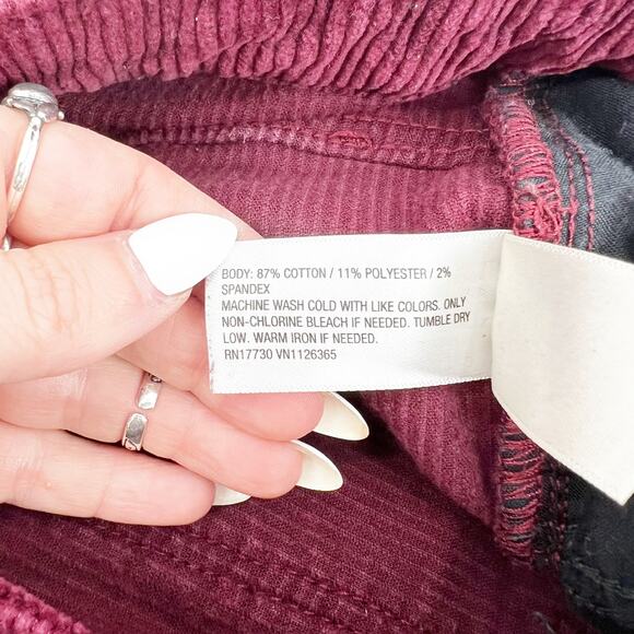 Universal Thread Maroon‎ Corduroy High Rise Ankle Bootcut 4 - Picture 6 of 6